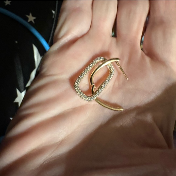 XIUPING MOISSANITE DROP EARRINGS IN GOLD METAL BRAND NEW! - Picture 4 of 4